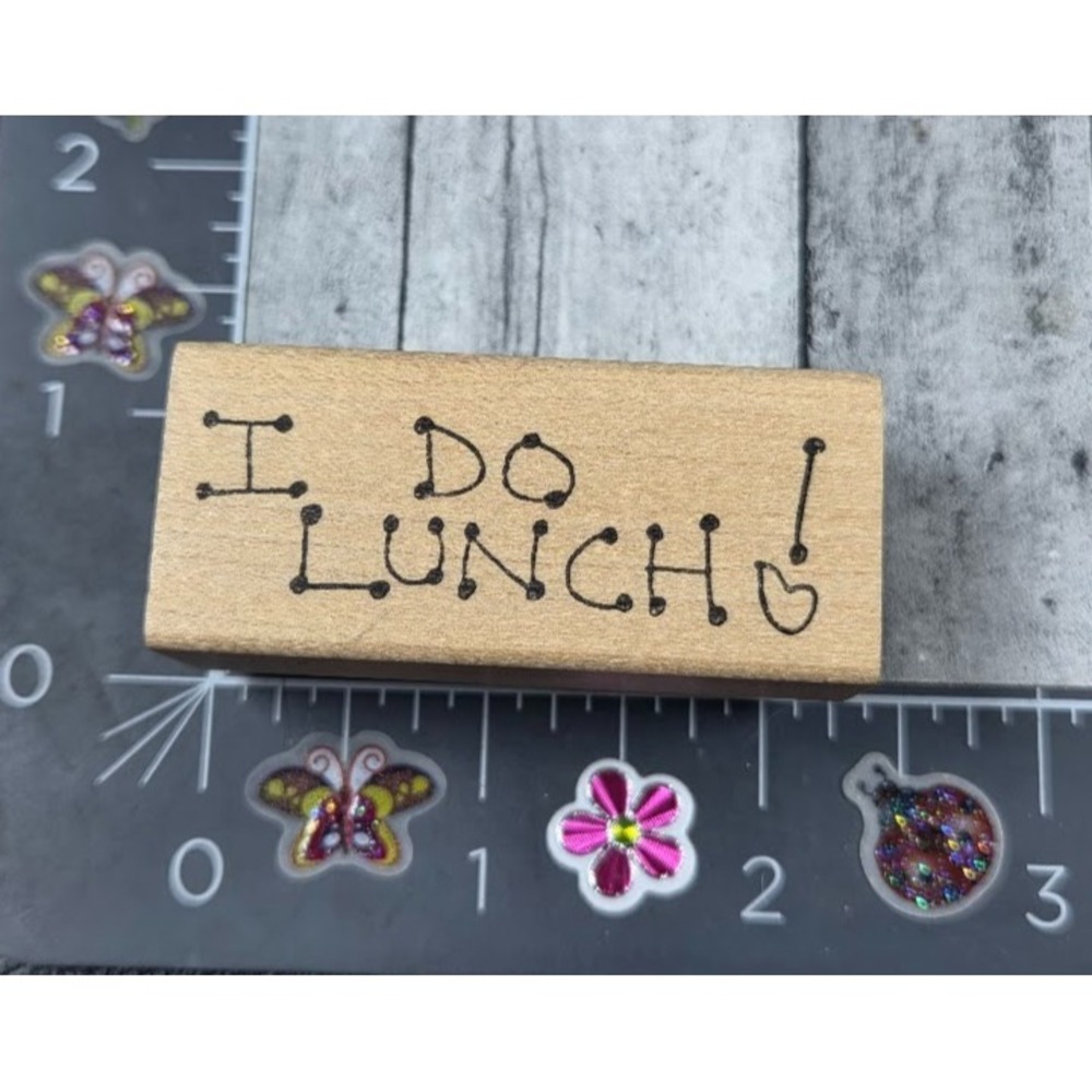 Judith I Do Lunch! 1995 Rubber Stamp Wood #Q68